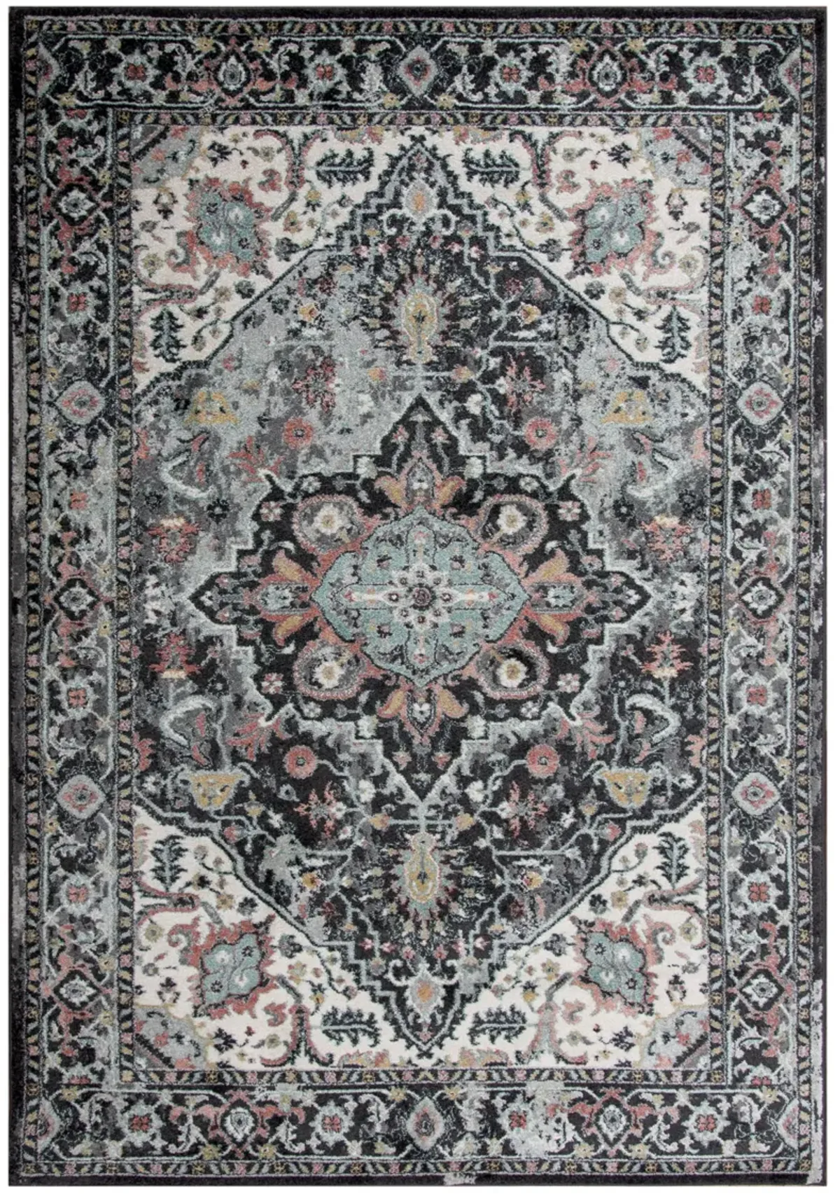 Odyssey Charcoal  Polypropylene 5'2"x7'6" Rectangle Rug