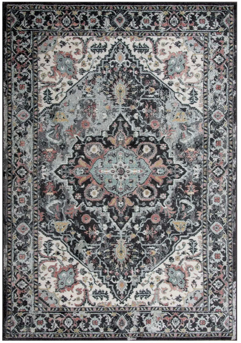 Odyssey Charcoal  Polypropylene 5'2"x7'6" Rectangle Rug