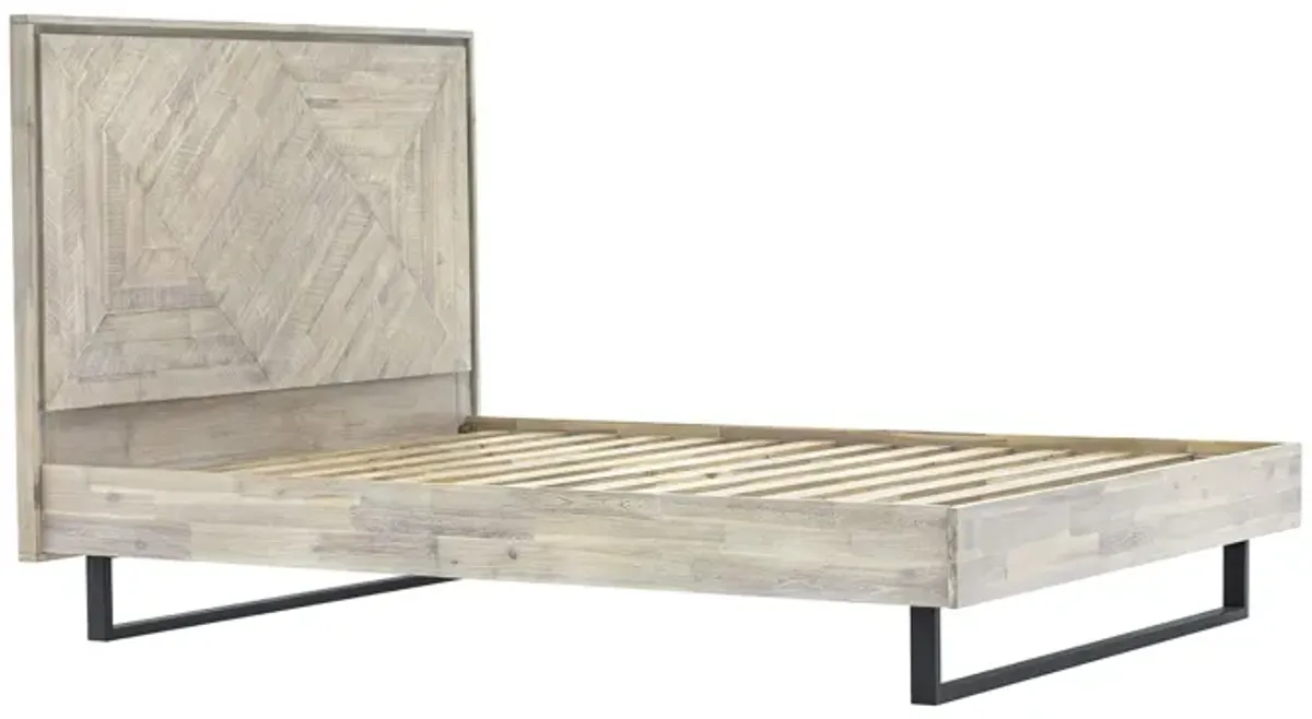 Peridot Queen Platform Bed Frame in Natural Acacia Wood