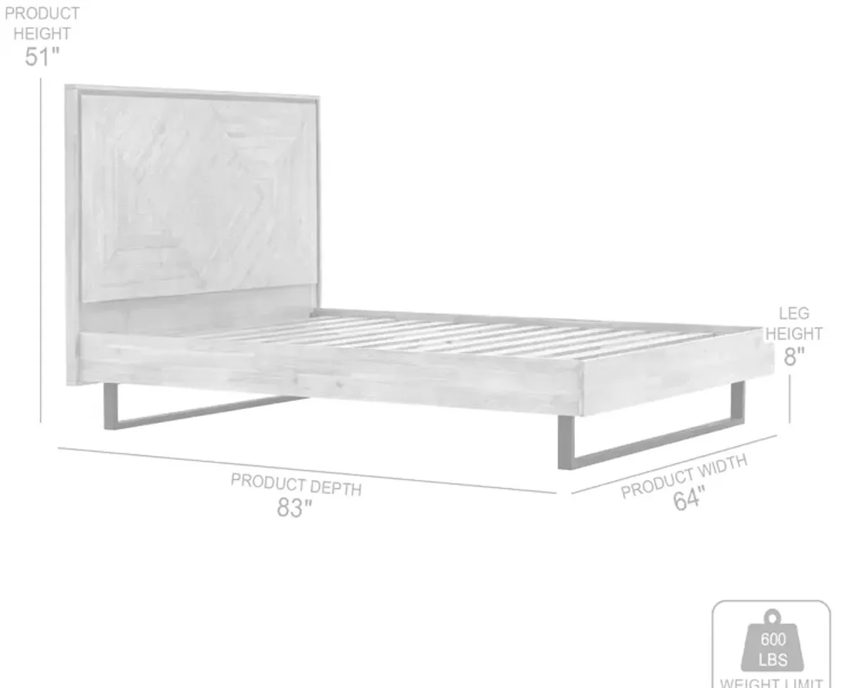 Peridot Queen Platform Bed Frame in Natural Acacia Wood