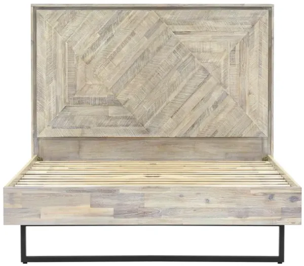 Peridot Queen Platform Bed Frame in Natural Acacia Wood