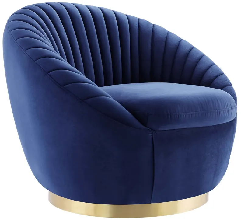 Whirr Tufted Performance Velvet Performance Velvet Swivel Chair