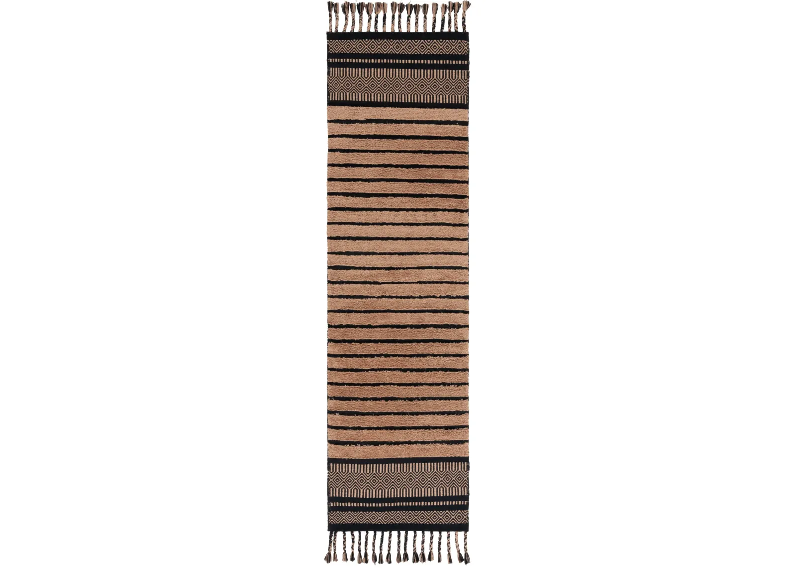 KILIM COLLECTION 401 BLACK  2'-3' x 8' Runner Rug