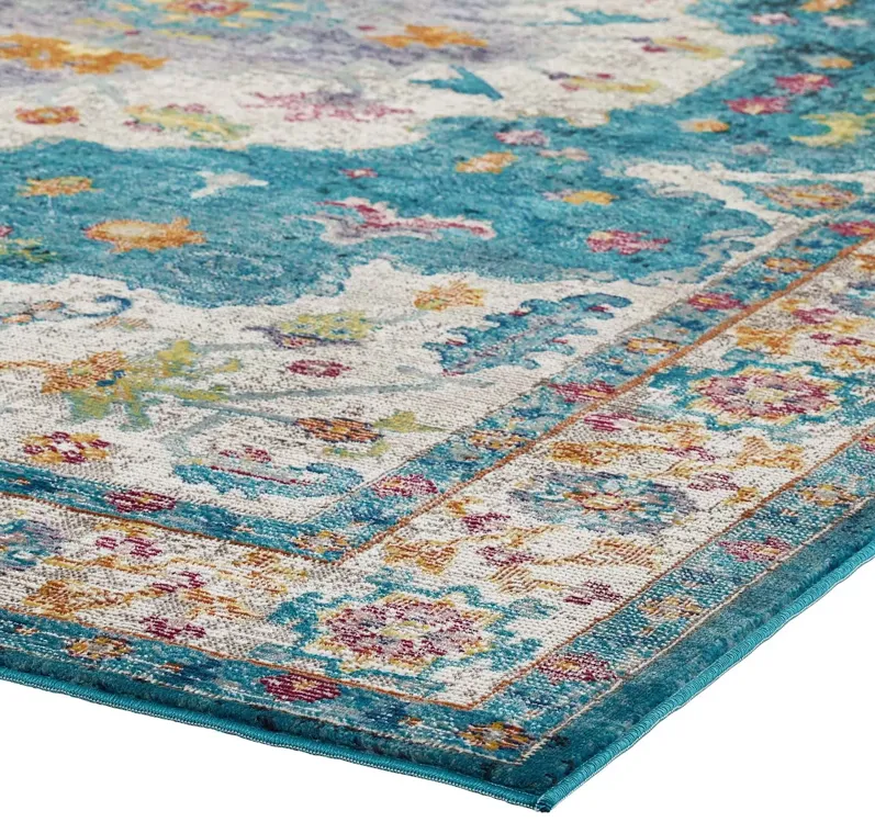 Success Anisah Distressed Floral Persian Medallion 8x10 Area Rug