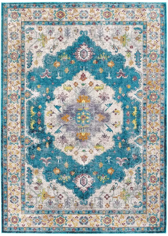 Success Anisah Distressed Floral Persian Medallion 8x10 Area Rug