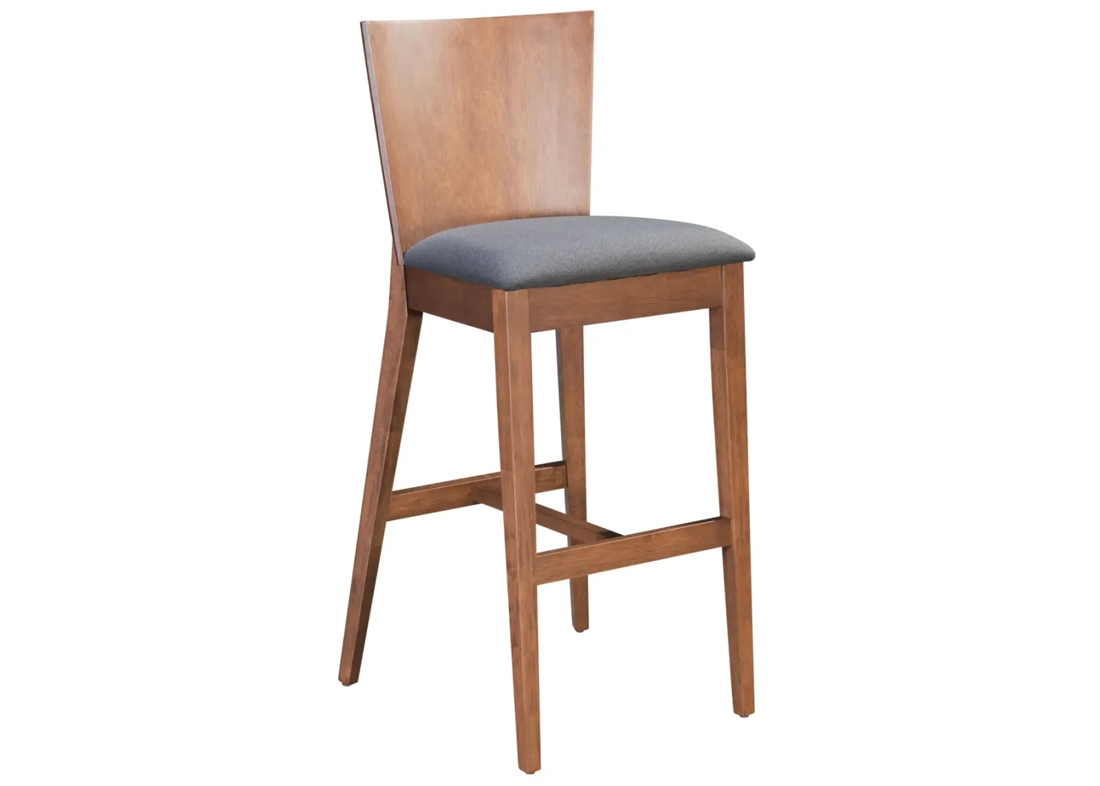 Ambrose Barstool (Set of 2) Walnut & Dark Gray