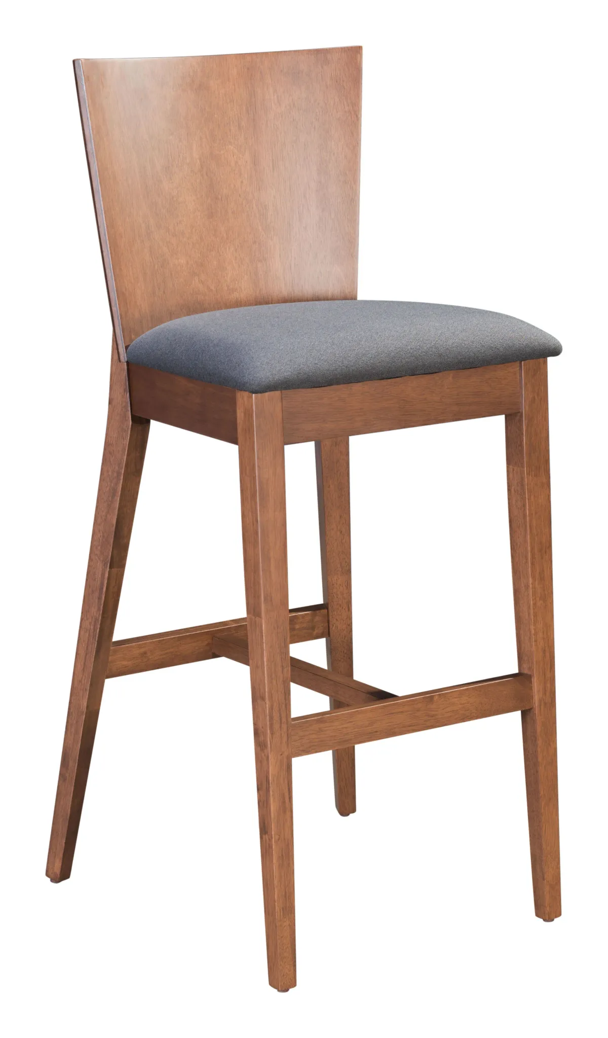 Ambrose Barstool (Set of 2) Walnut & Dark Gray