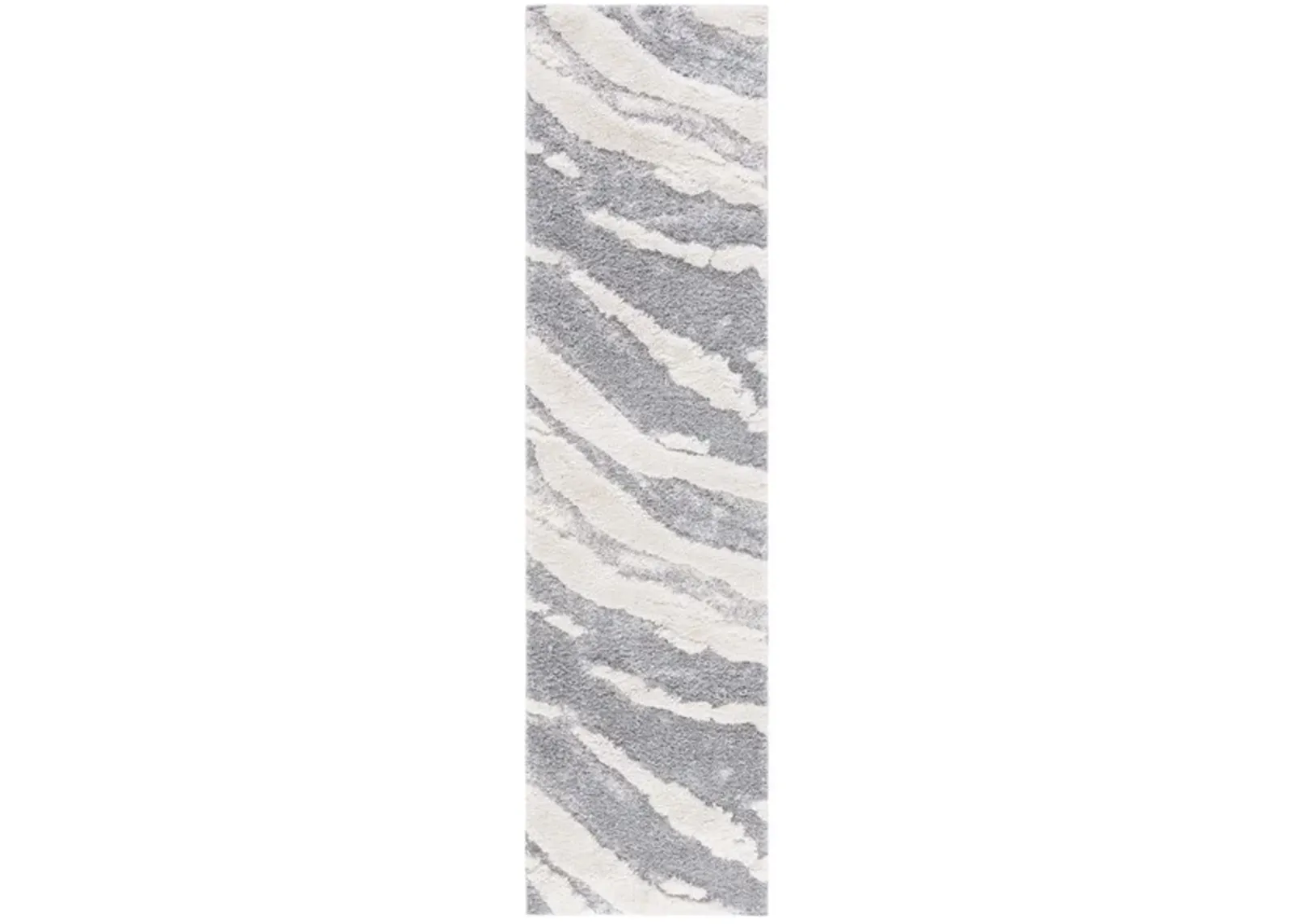 HI-LO SHAG 204 Grey  2'-2' X 8' Runner Rug