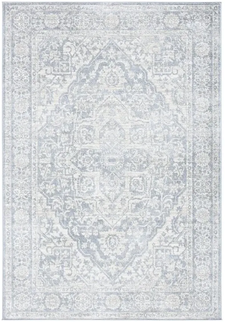 Brentwood 832 Light Grey / Ivory 6'-7" X 6'-7" Square Square Powerloomed Rug