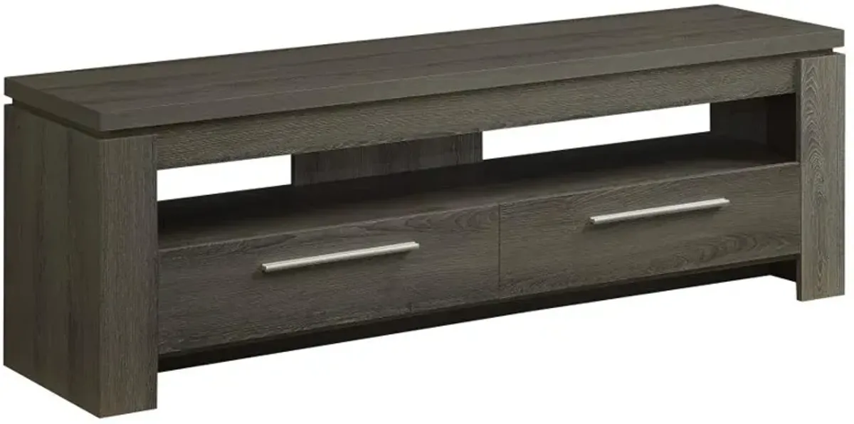 Ales 2-Drawer Tv Console Weathered Grey