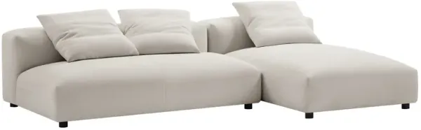 Solace 2-Piece Modular Upholstered Fabric Sectional Sofa With Chaise by Modway