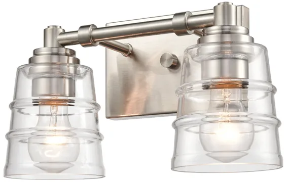 Pulsate 13" Wide 2-Light Vanity Light - Satin Nickel