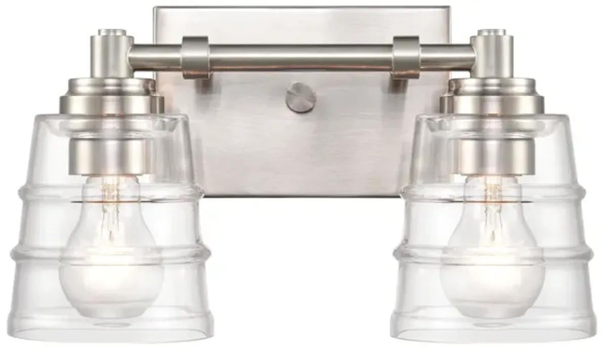 Pulsate 13" Wide 2-Light Vanity Light - Satin Nickel