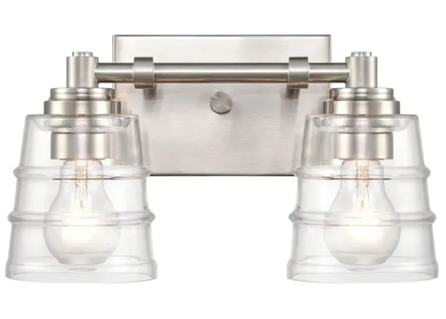 Pulsate 13" Wide 2-Light Vanity Light - Satin Nickel