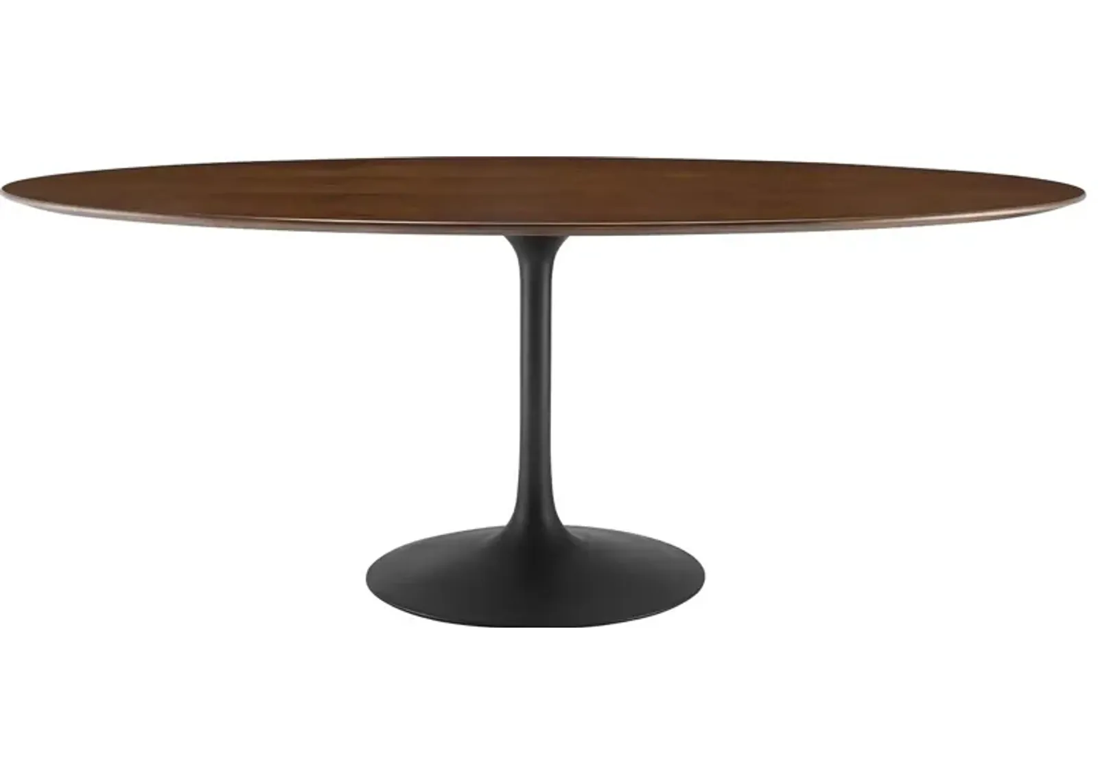 Lippa 78" Oval Walnut Wood Grain Dining Table