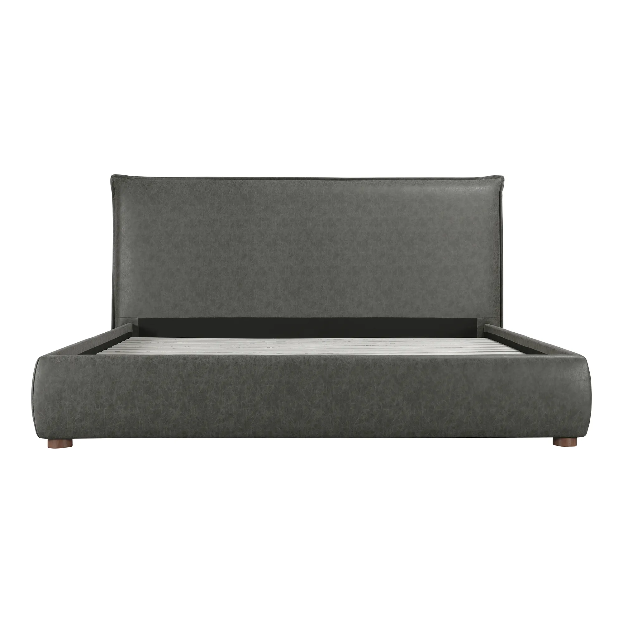 LUZON KING BED SLATE VEGAN LEATHER