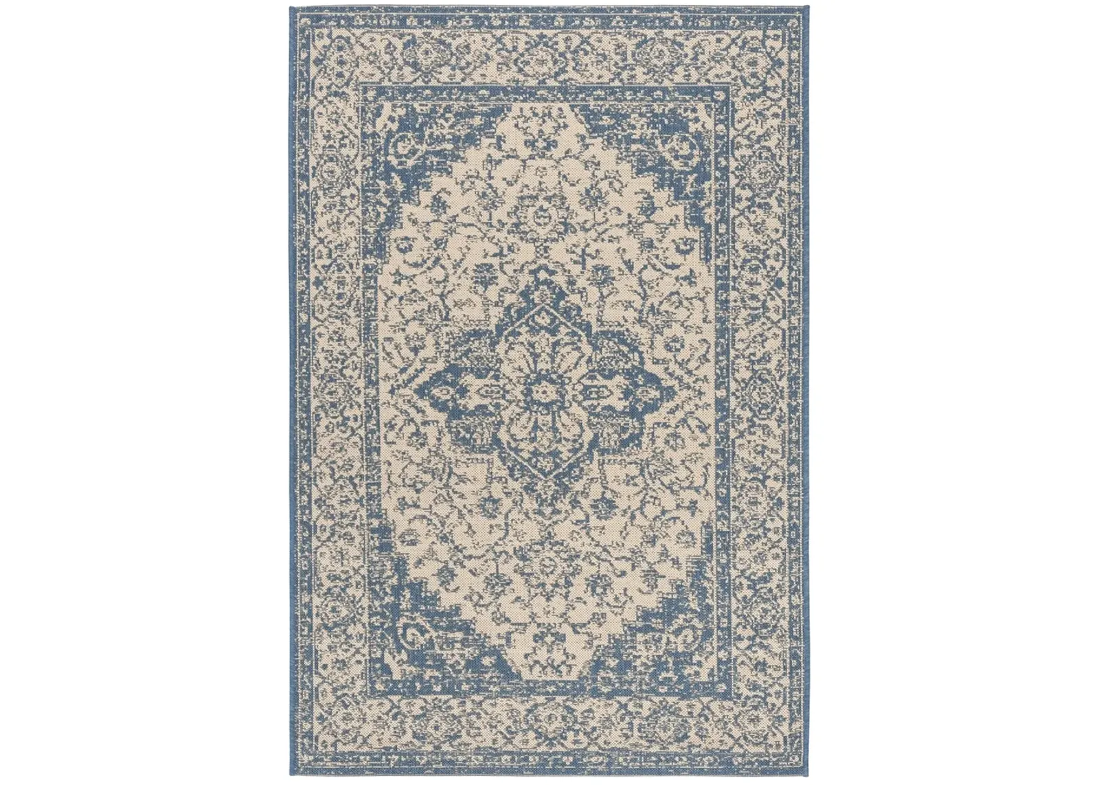 BEACH HOUSE 137 Blue 4' X 4' Square Square Rug