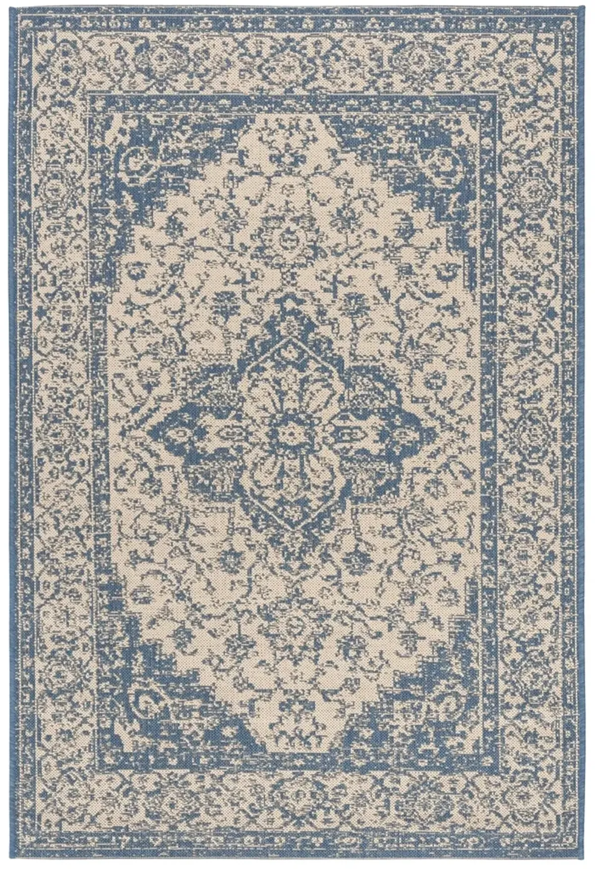 BEACH HOUSE 137 Blue 4' X 4' Square Square Rug