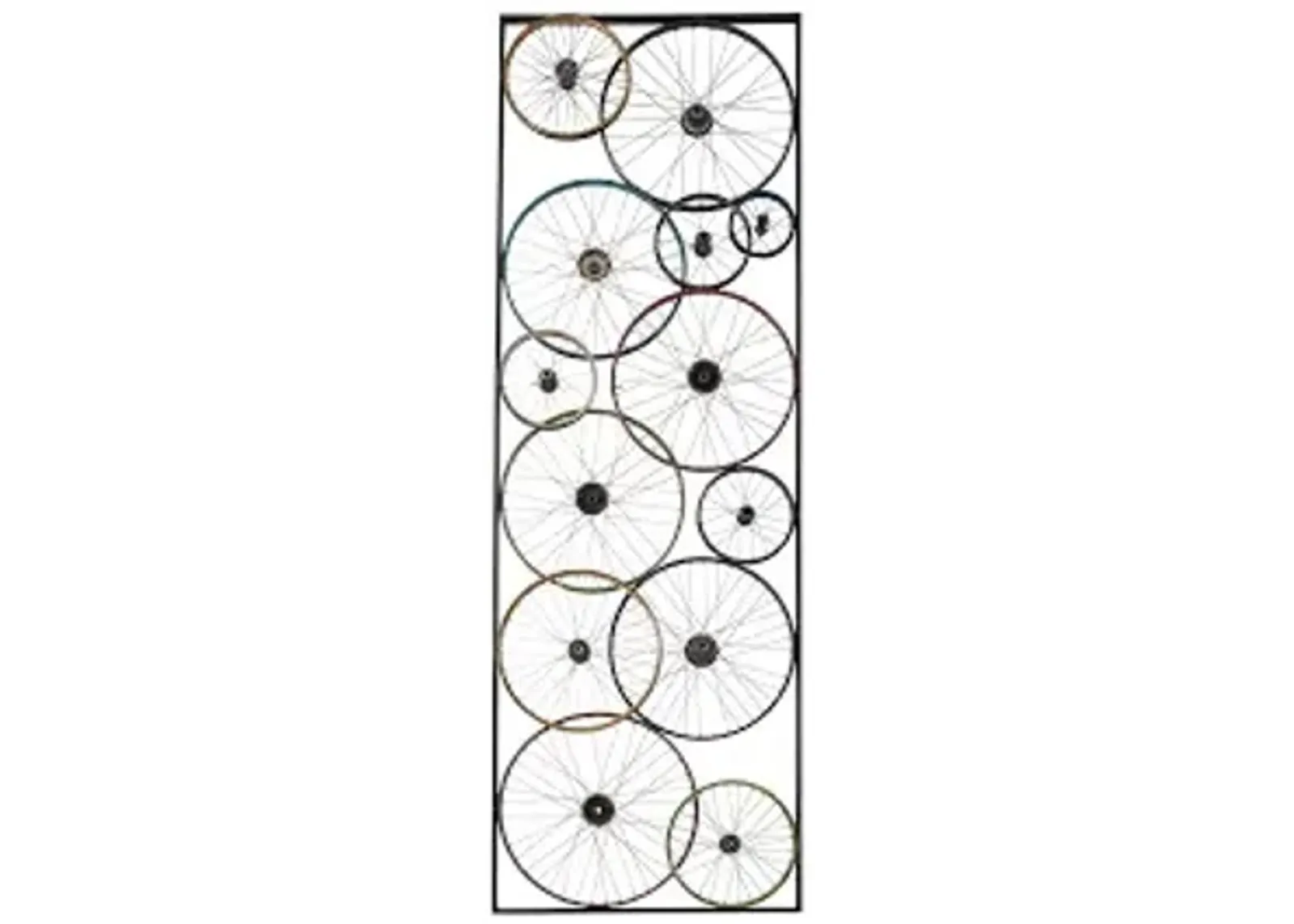 bicycle wheel wall art, assorted