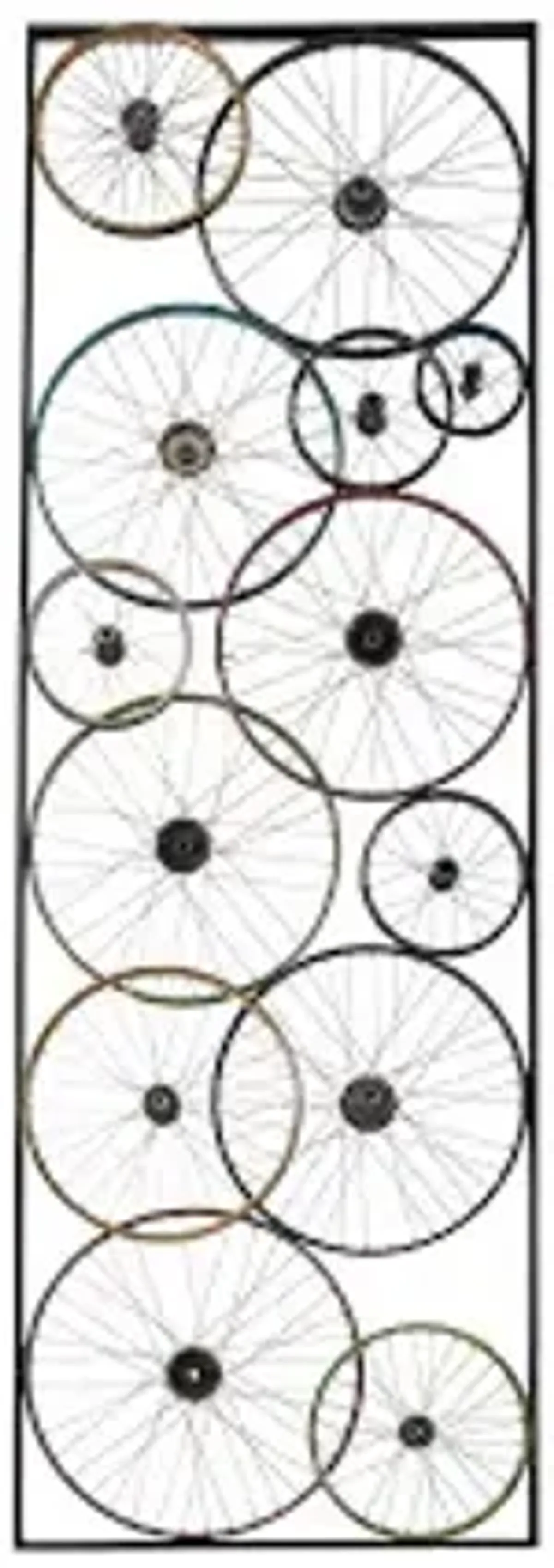 bicycle wheel wall art, assorted