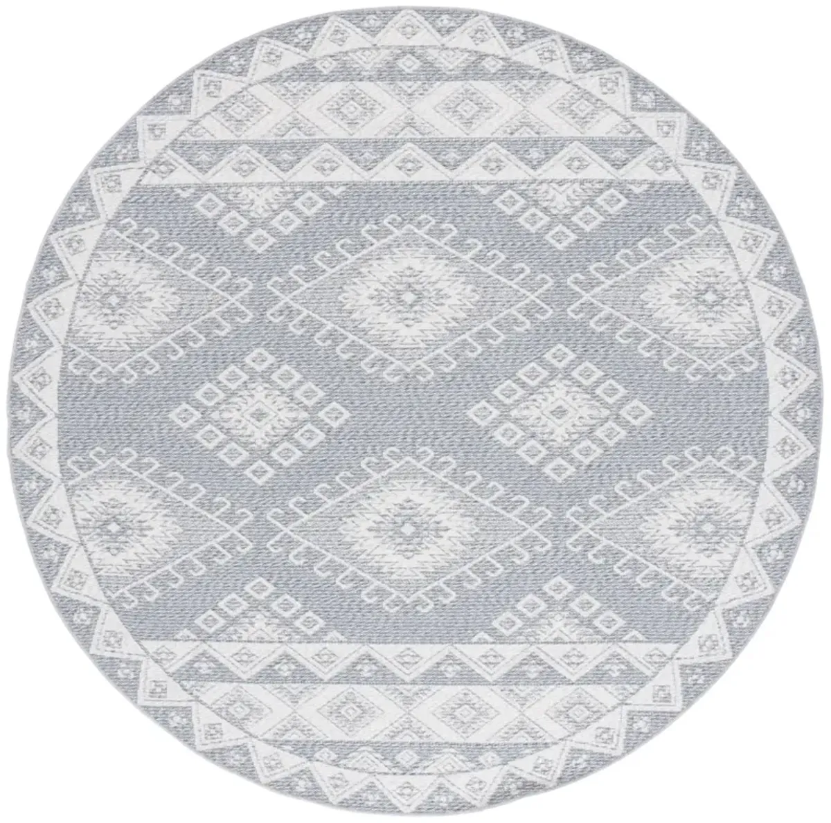 PRAIRIE 300 BLUE  6'-7' x 6'-7' Round Round Rug