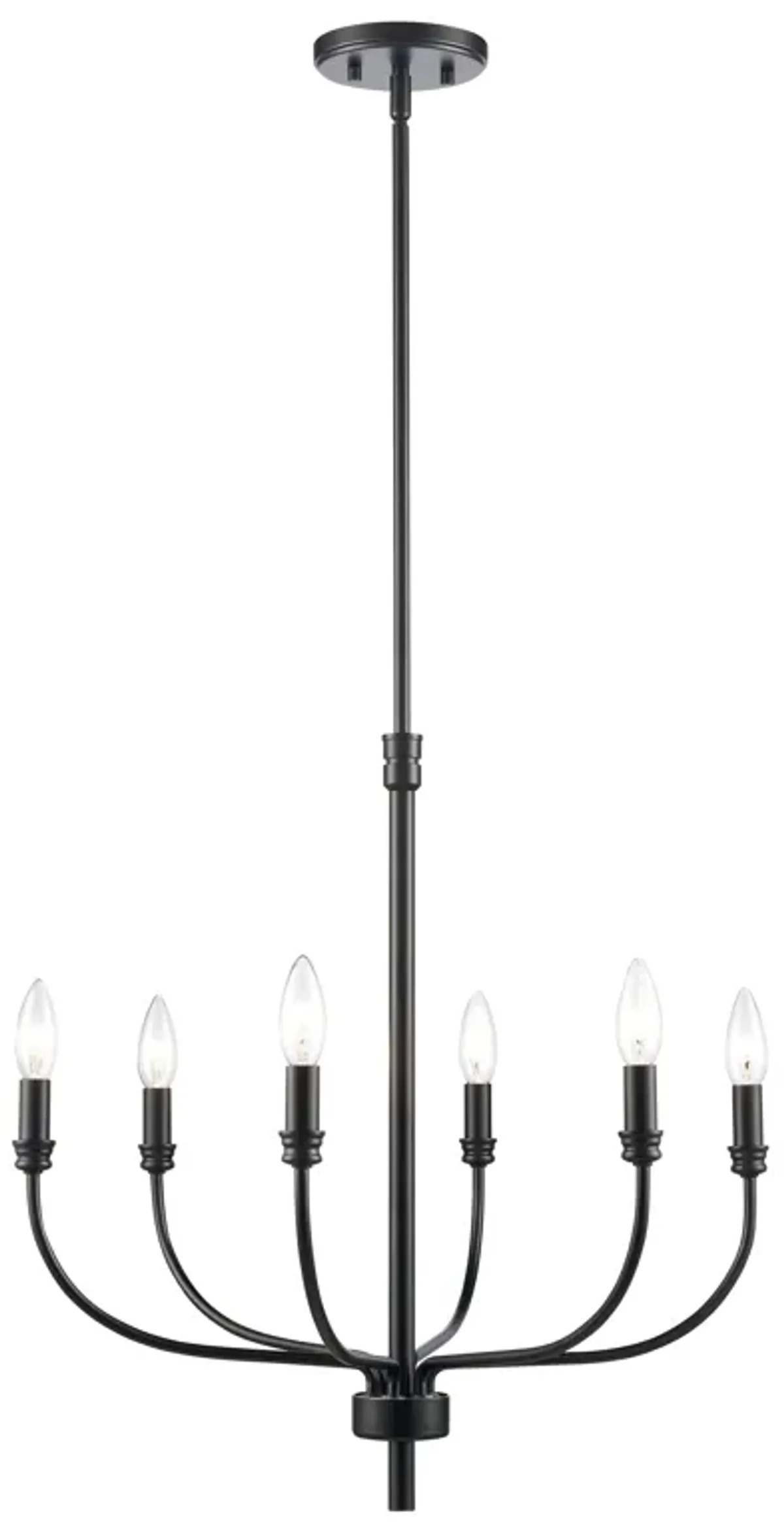 Newland 21" Wide 6-Light Chandelier - Matte Black