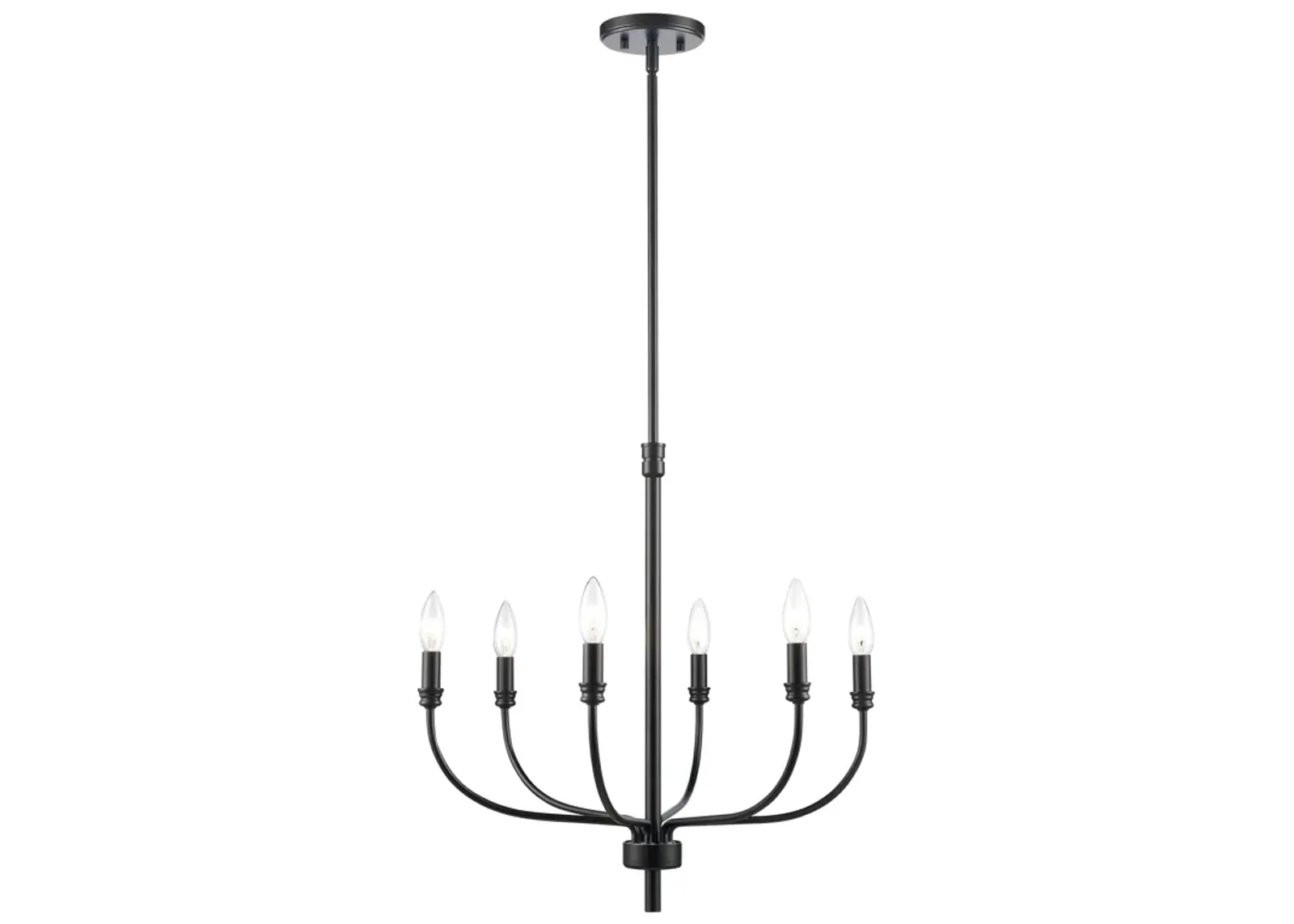 Newland 21" Wide 6-Light Chandelier - Matte Black