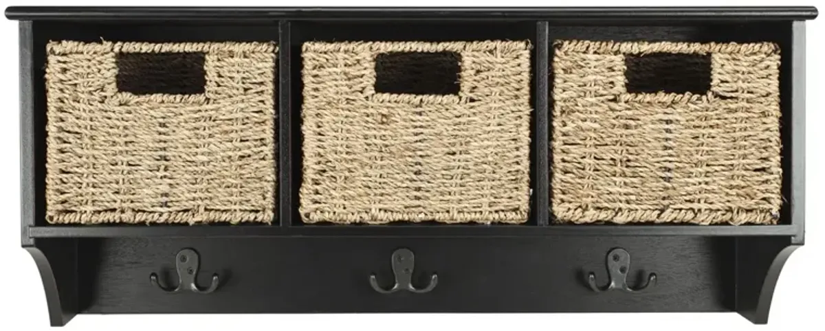 FINLEY HANGING 3 BASKET WALL RACK