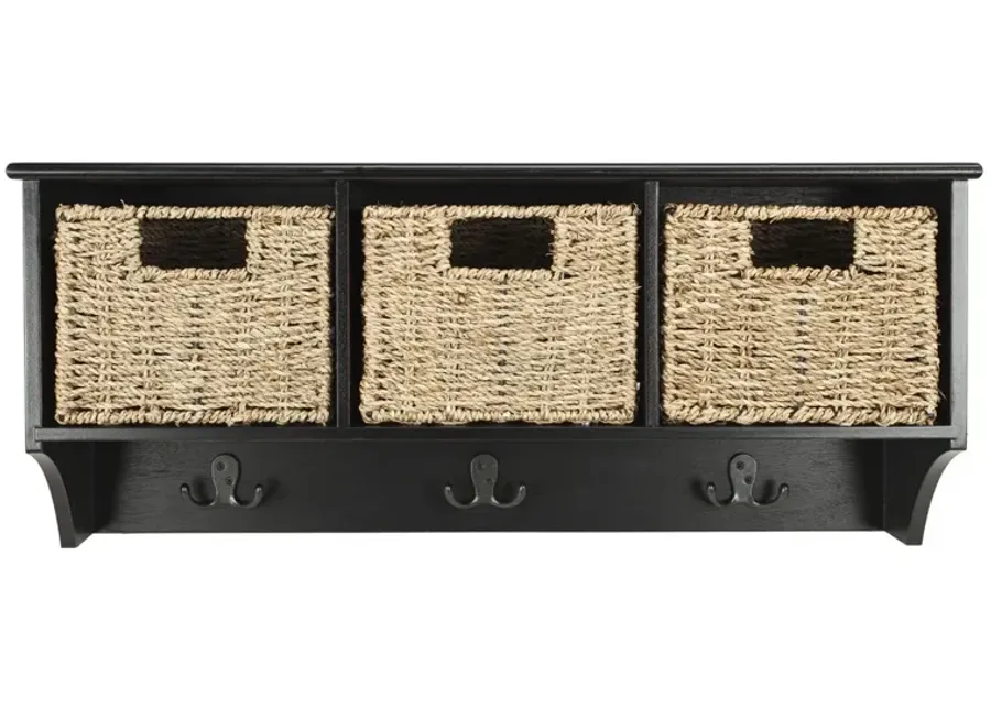 FINLEY HANGING 3 BASKET WALL RACK