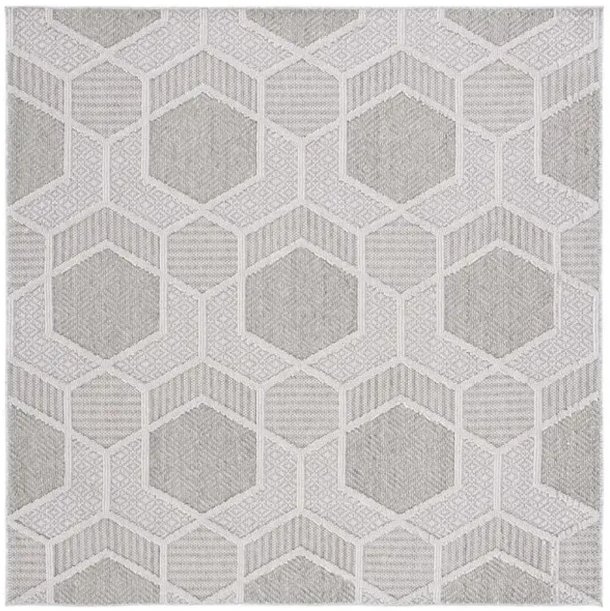 GLOBAL 406 Grey  6'-7' X 6'-7' Square Square Rug