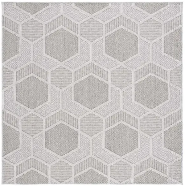 GLOBAL 406 Grey  6'-7' X 6'-7' Square Square Rug