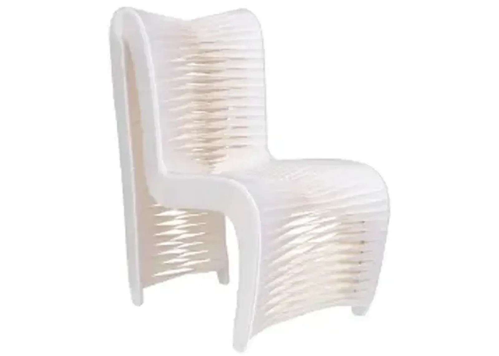 seat belt dining chair, high back, white/off-white