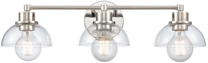 Julian 24'' Wide 3-Light Vanity Light - Polished Nickel