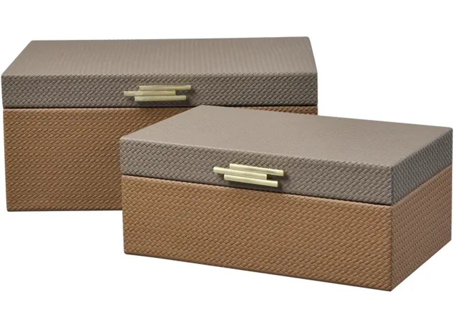 Connor Box - Set of 2 Brown