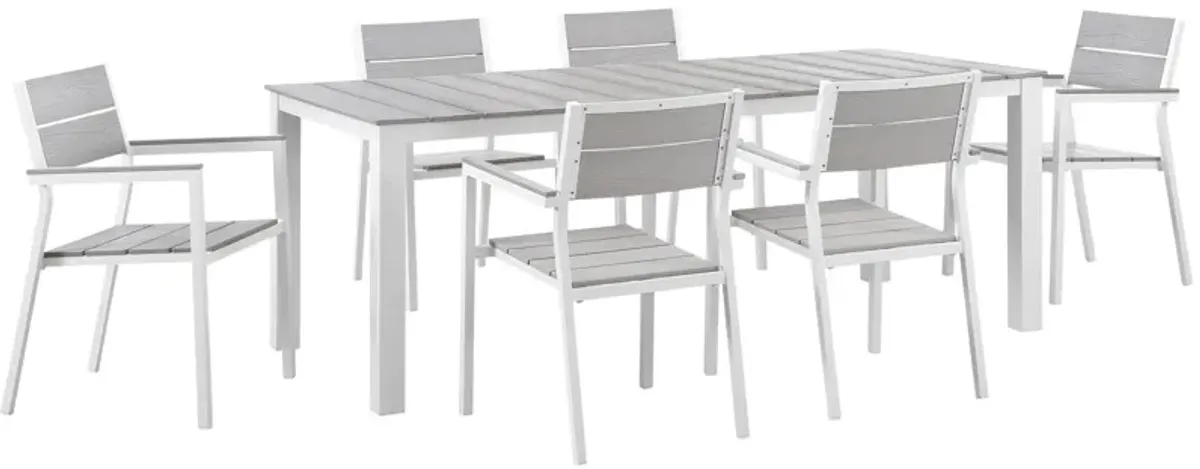 Maine 7 Piece Outdoor Patio Dining Set