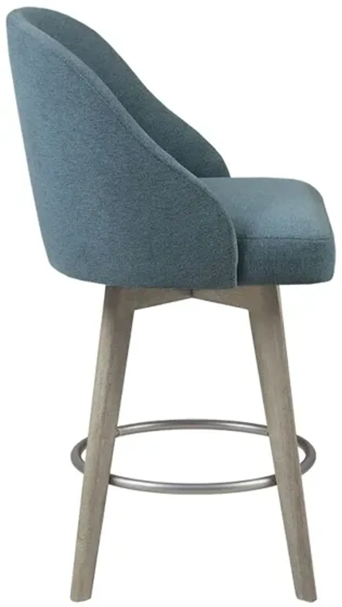 Madison Park Pearce Blue Counter Stool with Swivel Seat