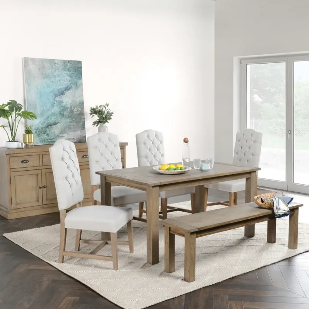 Driftwood Reclaimed Pine 60" Dining Table by Kosas Home