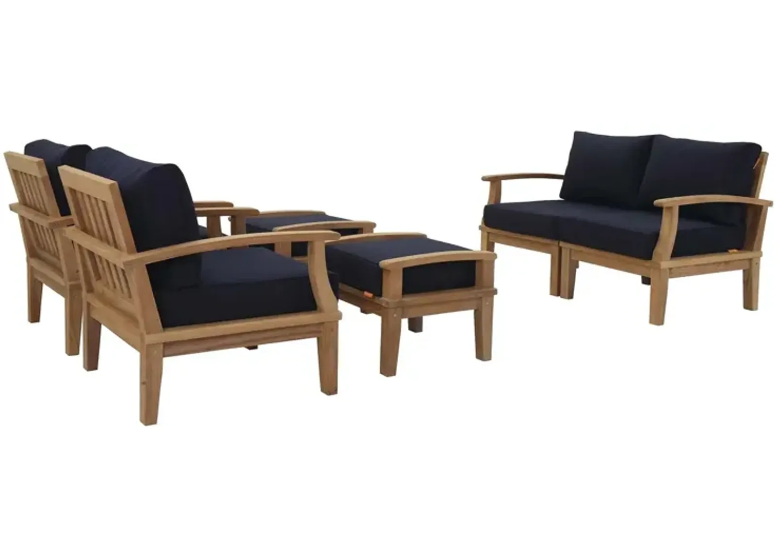 Marina 6 Piece Outdoor Patio Teak Set