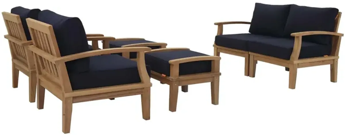 Marina 6 Piece Outdoor Patio Teak Set