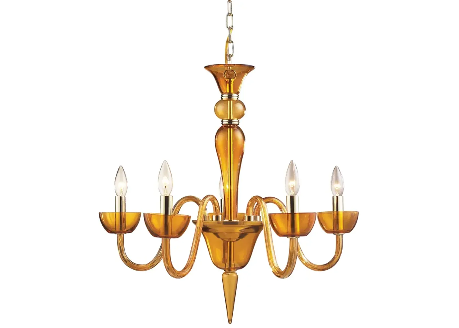 Vidriana 24'' Wide 5-Light Chandelier - Polished Chrome