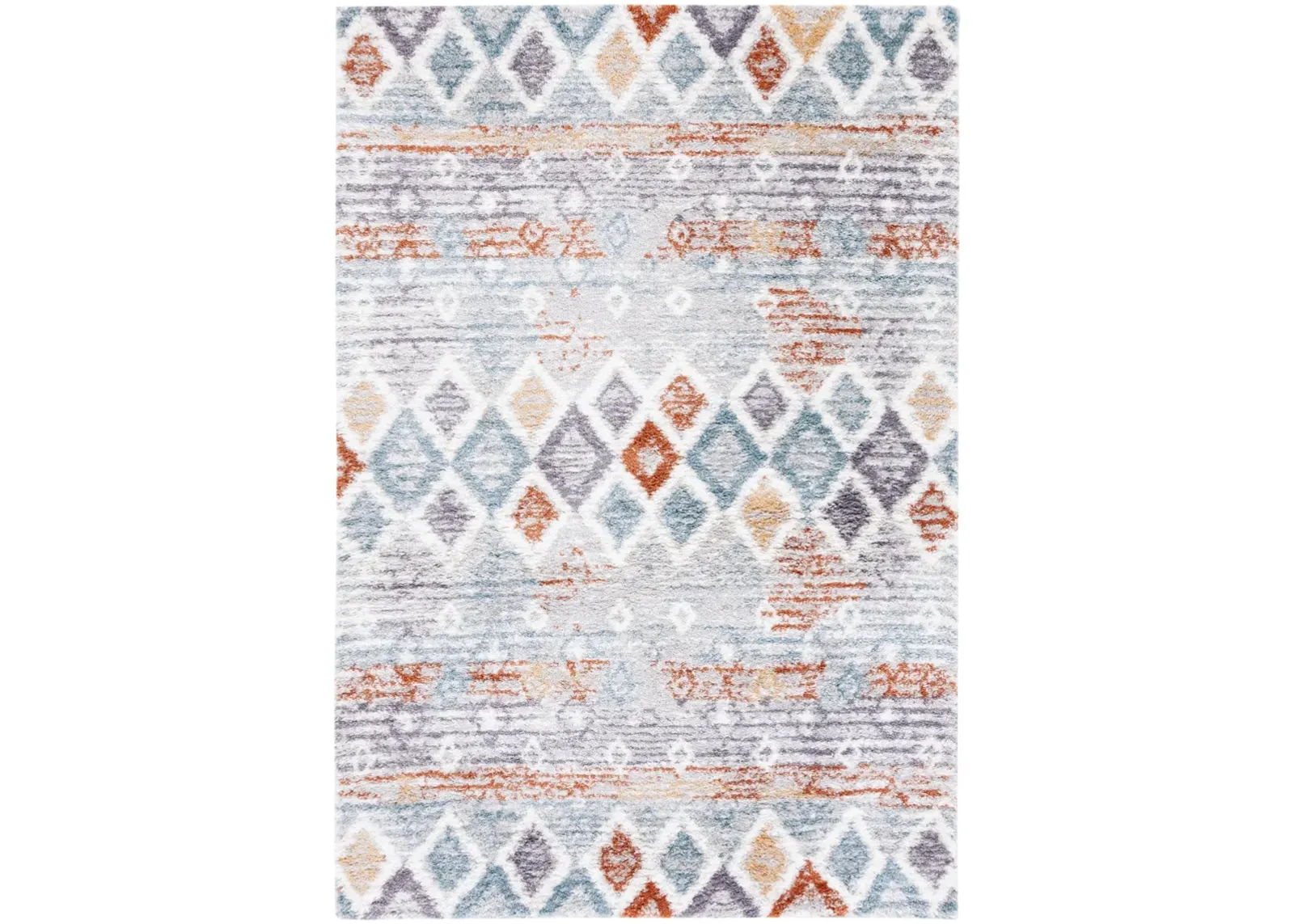 BERBER SHAG 585 BLUE RUST  10' x 14' Large Rectangle Rug