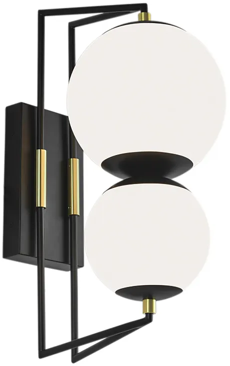 Cosmos Outdoor Wall Light - Matte Black Satin Brass