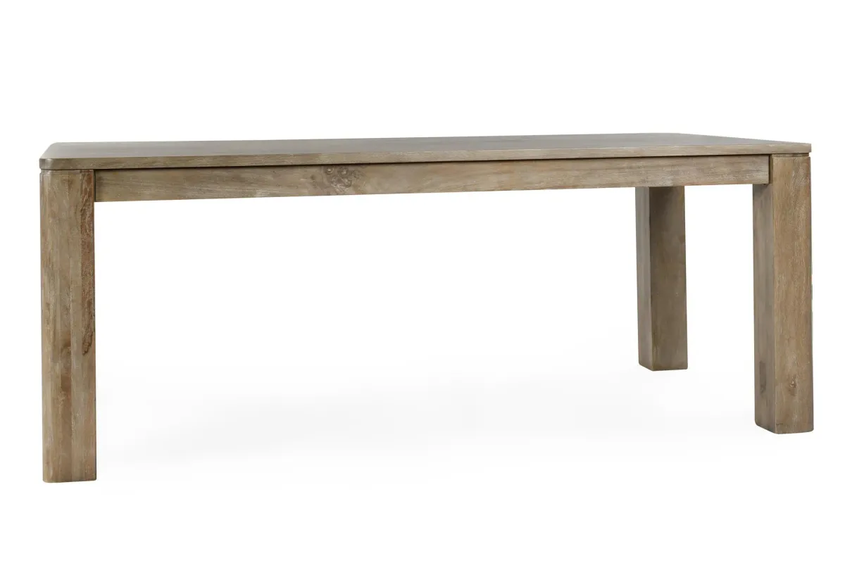 Sedia 78" Solid Wood Mango Dining Table in Ash