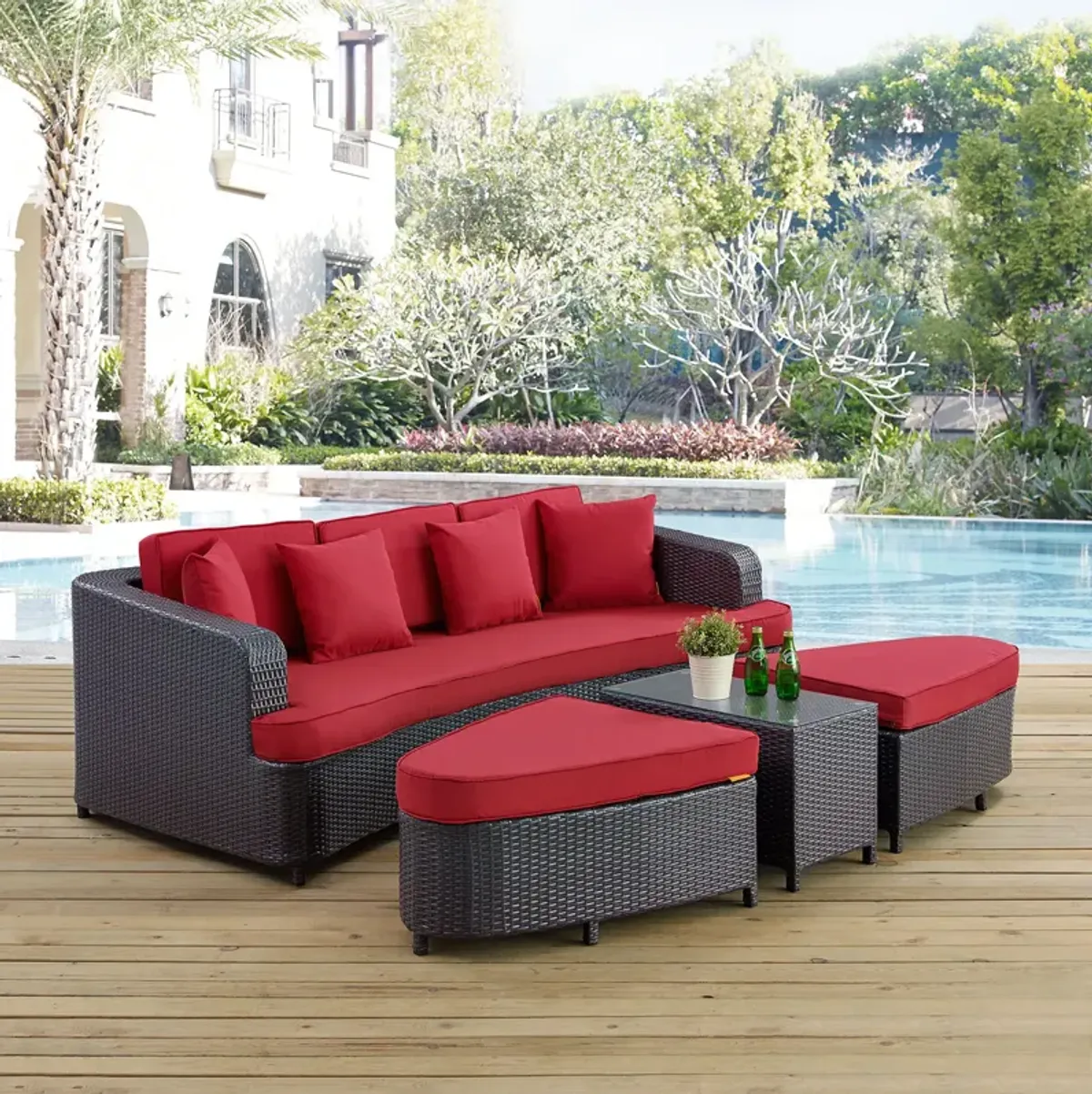 Monterey 4 Piece Outdoor Patio Sofa Set