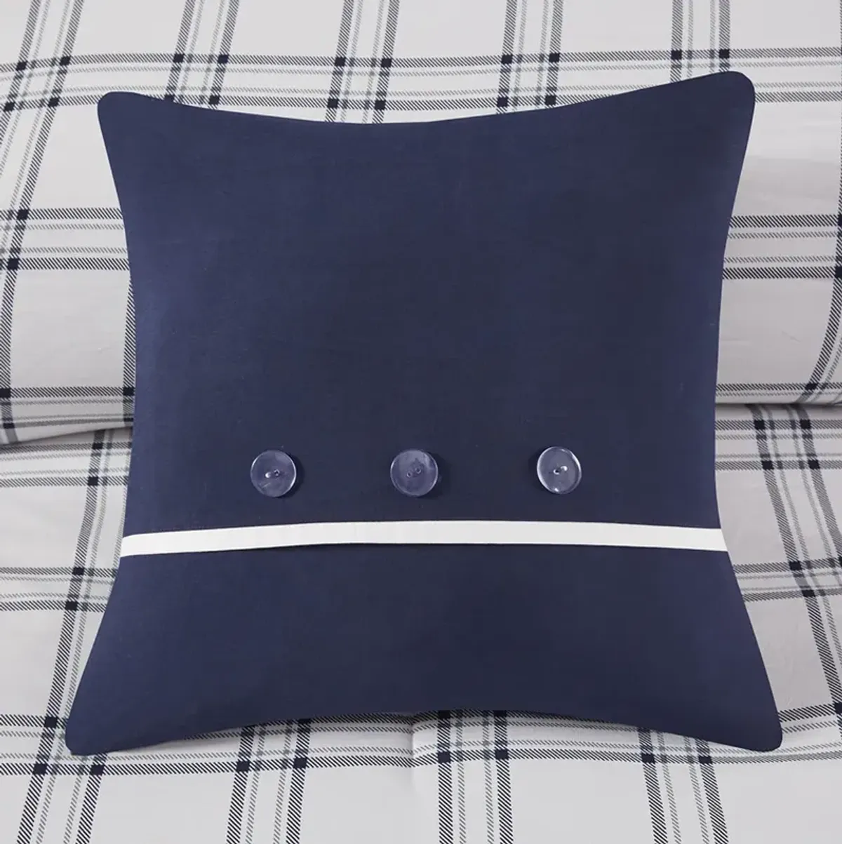 Madison Park Essentials Patrick Navy 8 Piece Comforter Set with Bed Sheets