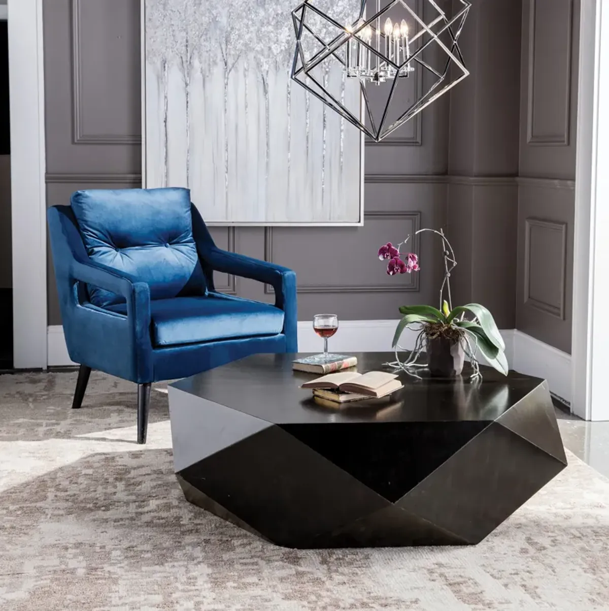 Volker Worn Black Coffee Table