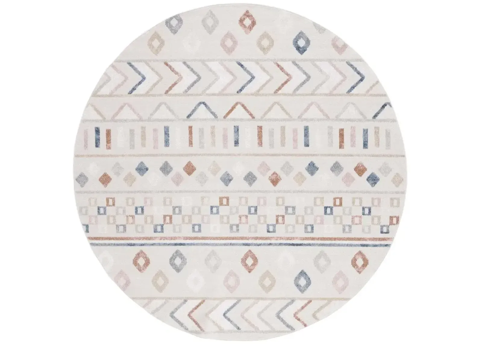 BLAIR WASHABLE 226 Multi 6'-7' X 6'-7' Round Round Rug