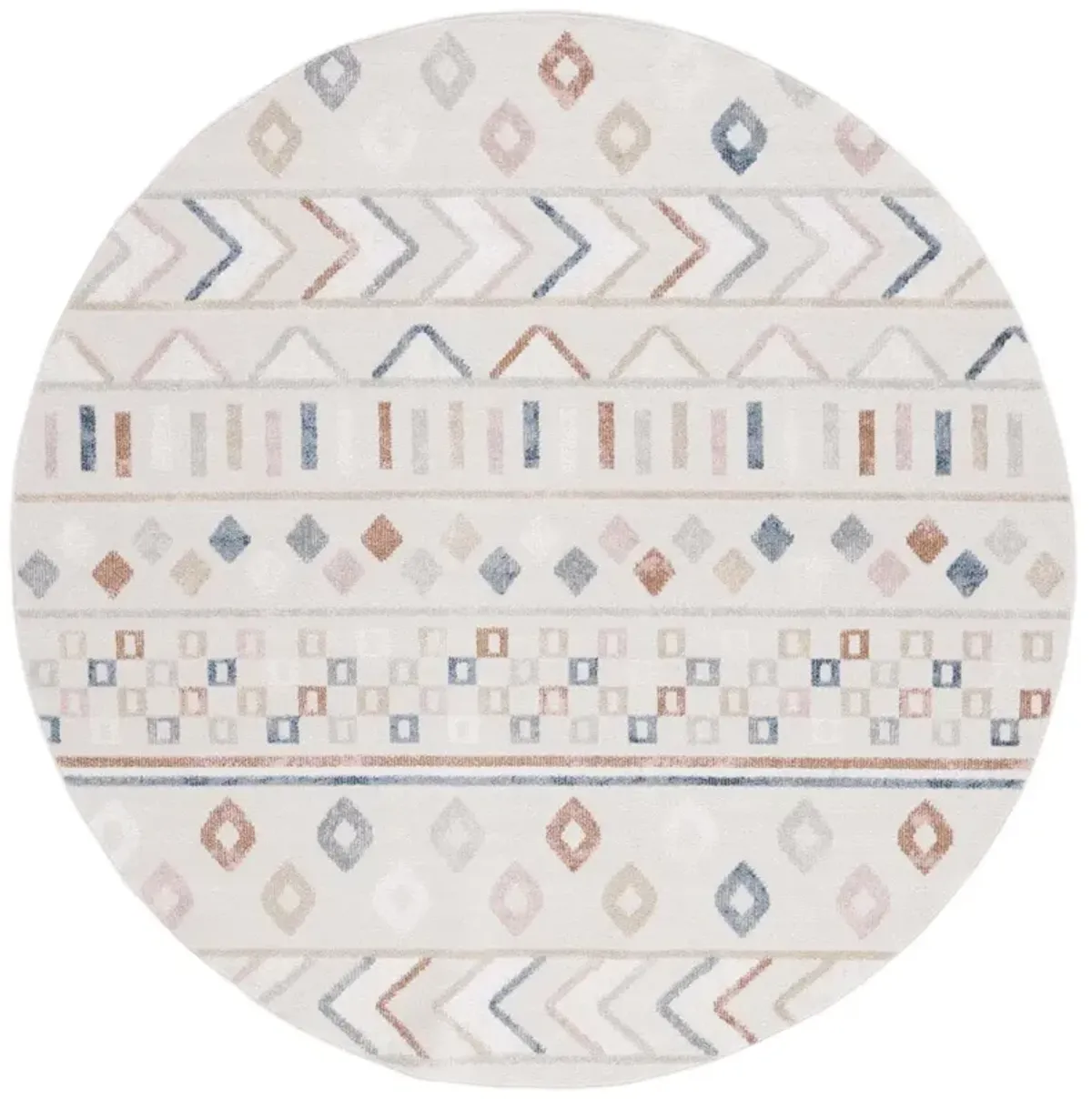 BLAIR WASHABLE 226 Multi 6'-7' X 6'-7' Round Round Rug