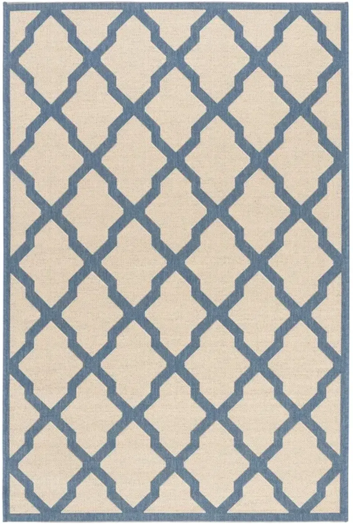 LINDEN 122 Collection LND122N-4 Cream / Blue 4' X 6'