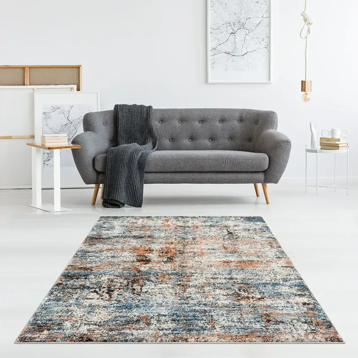 Madison Park Newport Multi Abstract Area Rug